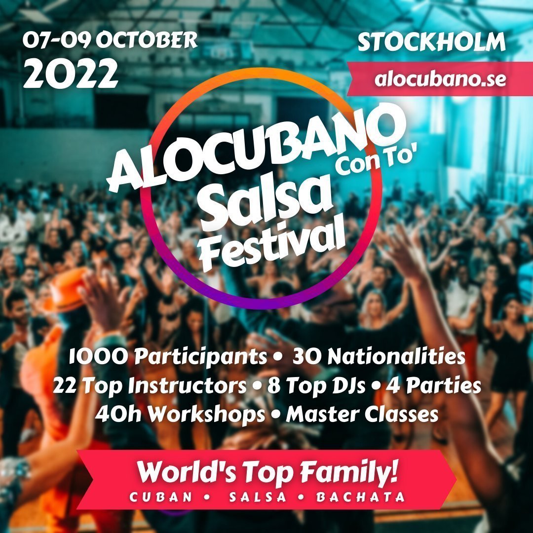 12th Alocubano Salsa Festival 2022 Stockholm | Events, Things to do |  EVENTLAND