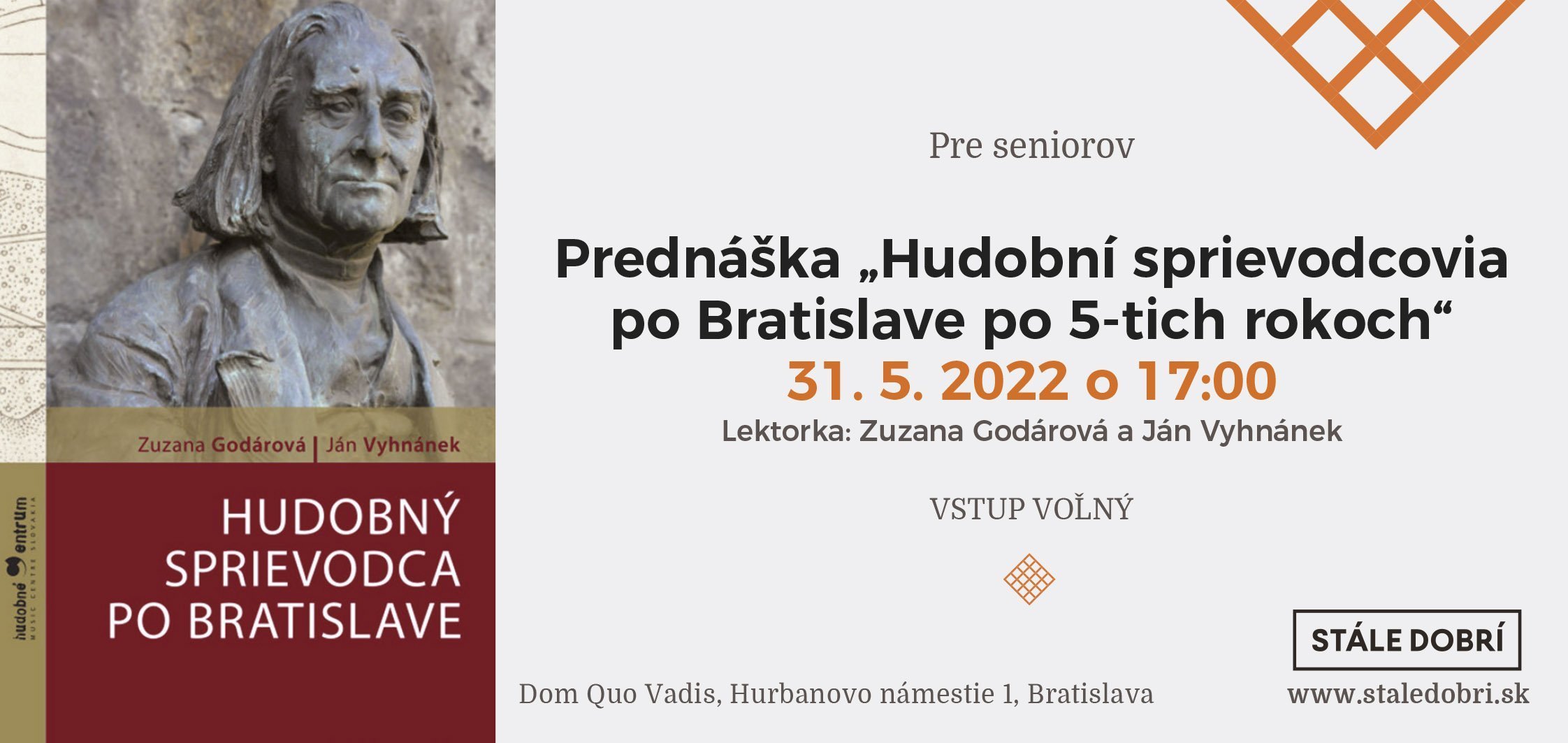 Prednáška „Hudobní sprievodcovia po Bratislave po 5-tich rokoch“