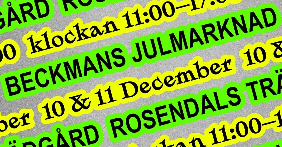 Beckmans Julmarknad